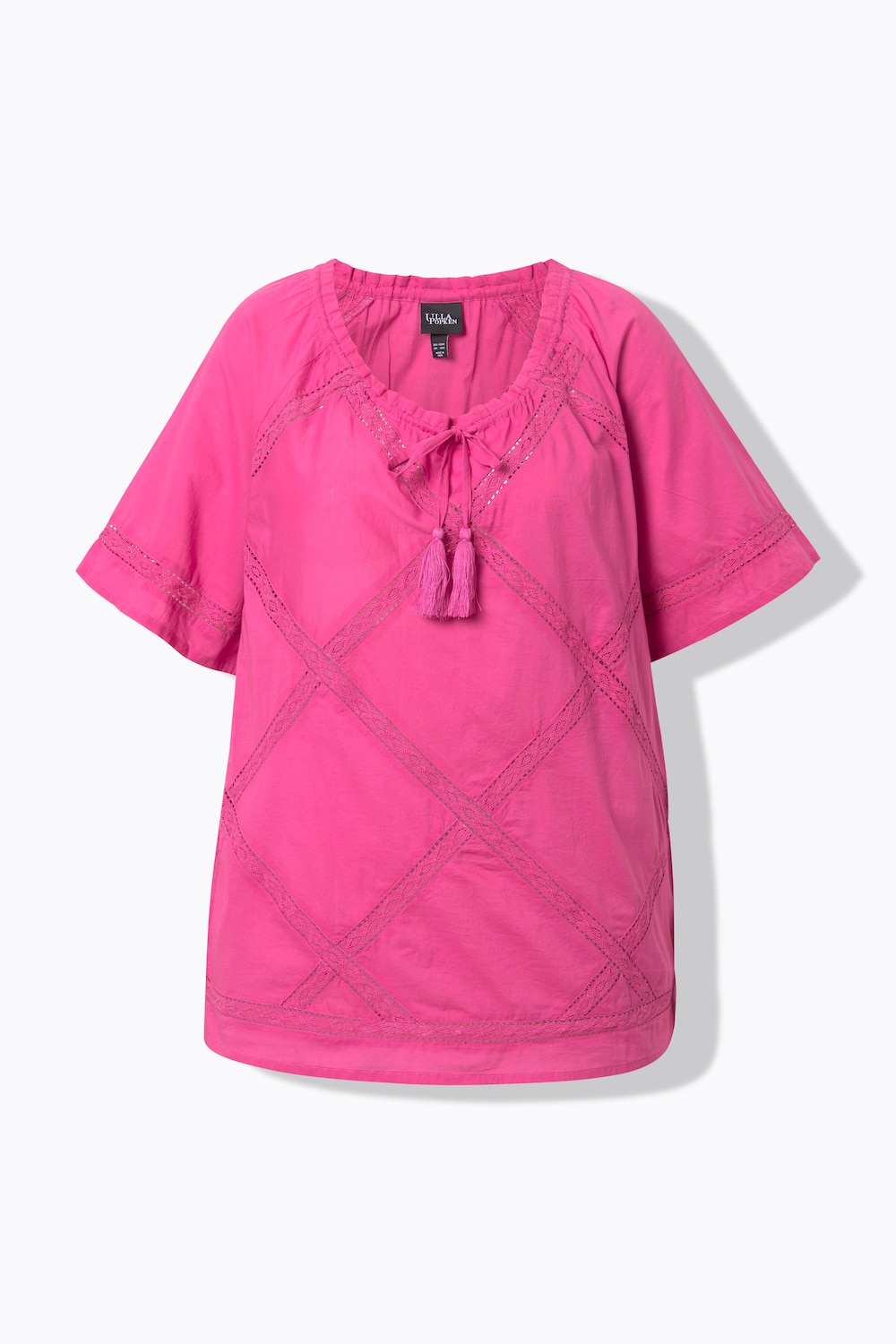 Stora storlekar Blus, Dam, rosa, storlek: 50/52, Bomull, Ulla Popken