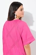 Blouse, gehaakt kanten lint, ronde hals, halflange mouwen
