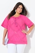 Blouse, gehaakt kanten lint, ronde hals, halflange mouwen
