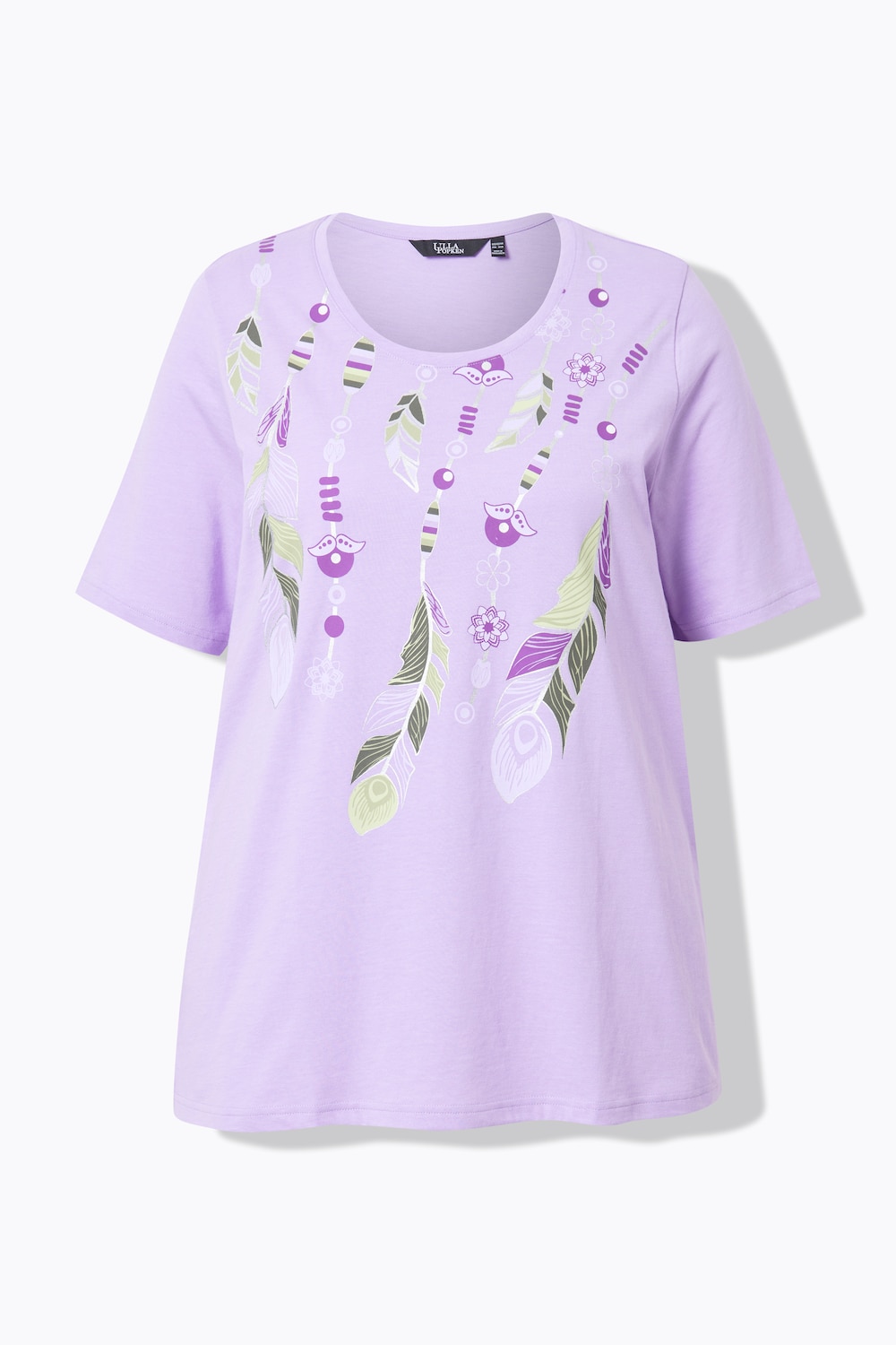 Stora storlekar T-shirt, Dam, lila, storlek: 50/52, Bomull/Polyester, Ulla Popken