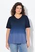 T-shirt, kleurverloop, classic, V-hals, halve mouwen