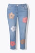 5-pocket 3D flower skinny jeans