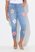5-pocket 3D flower skinny jeans