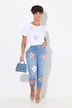 5-pocket 3D flower skinny jeans