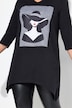 A-line pointed hem model pattern T-shirt