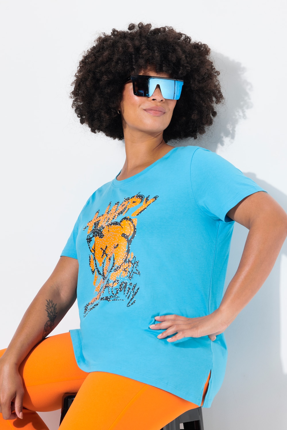 T-Shirt, Boxy Fit, Teddy-Motiv