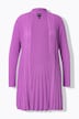 Plissee-Strickjacke, A-Linie, Schalkragen, Langarm