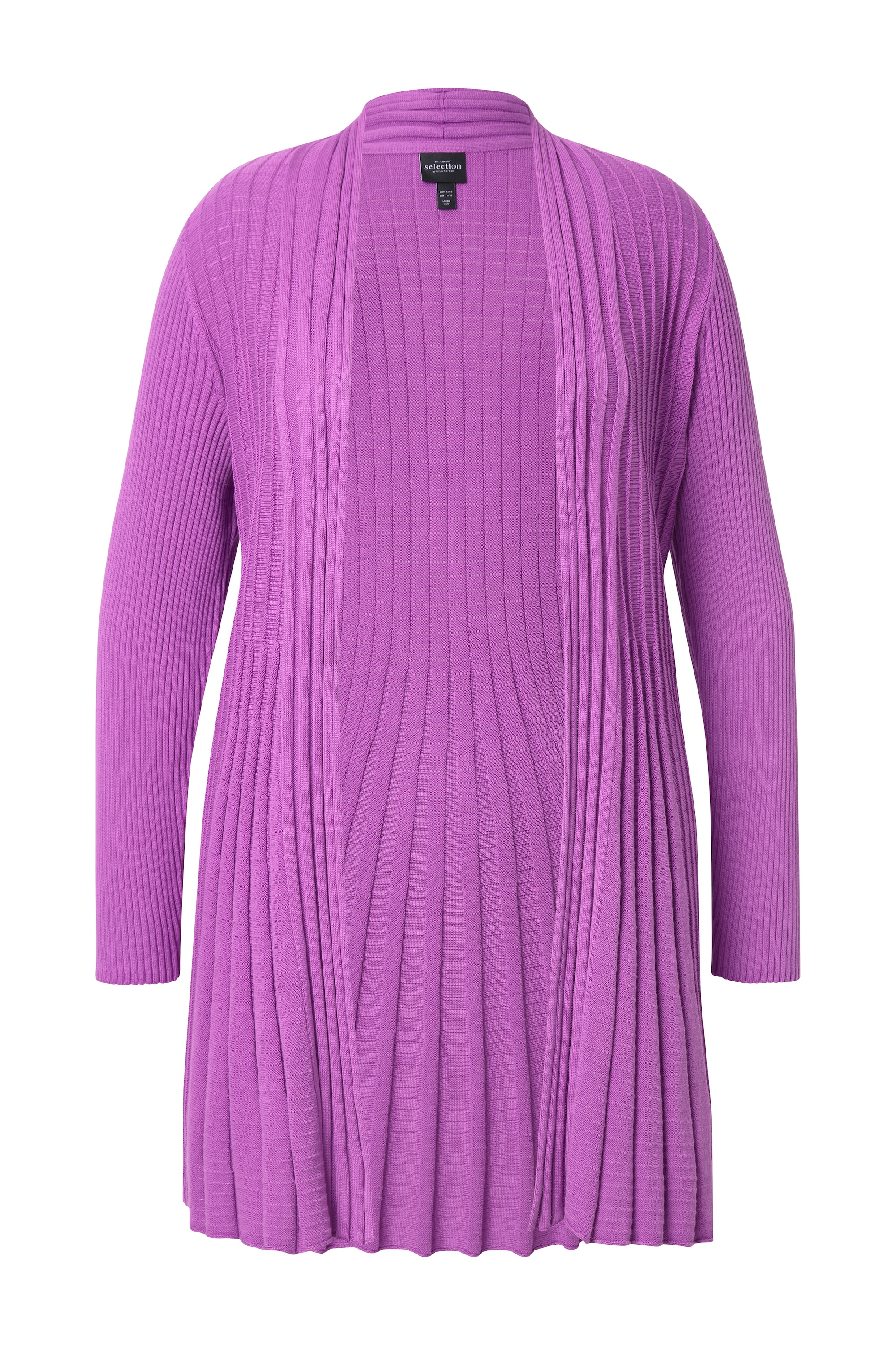 Ulla Popken Damen große Größen Plissee Strickjacke A Linie