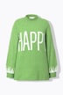Pullover, HAPPY-statement, lange ballonærmer
