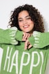 Pullover, HAPPY-statement, lange ballonærmer