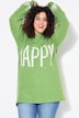 Pullover, HAPPY-statement, lange ballonærmer