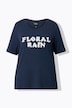 T-shirt, 3D Floral Rain, classic, ronde hals, halflange mouwen