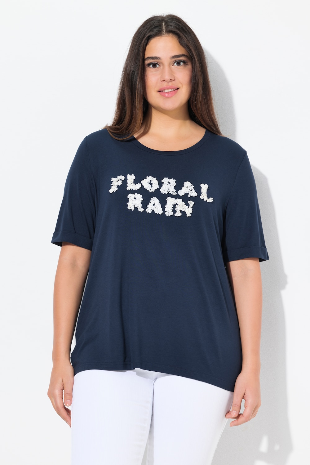 Große Größen T-Shirt, Damen, blau, Größe: 50/52, Viskose, Ulla Popken