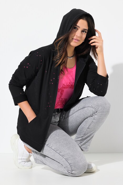 Sweat à Capuche Ulla Popken - Coupe Décontractée En Structure Gaufrée Pour Femme