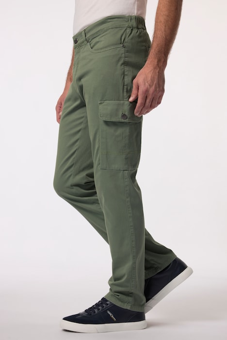 Boston Park cargobroek, keperstof, Straight Fit, tot maat 72