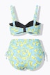 Bikini, flores, cintas decorativas, tirantes ajustables