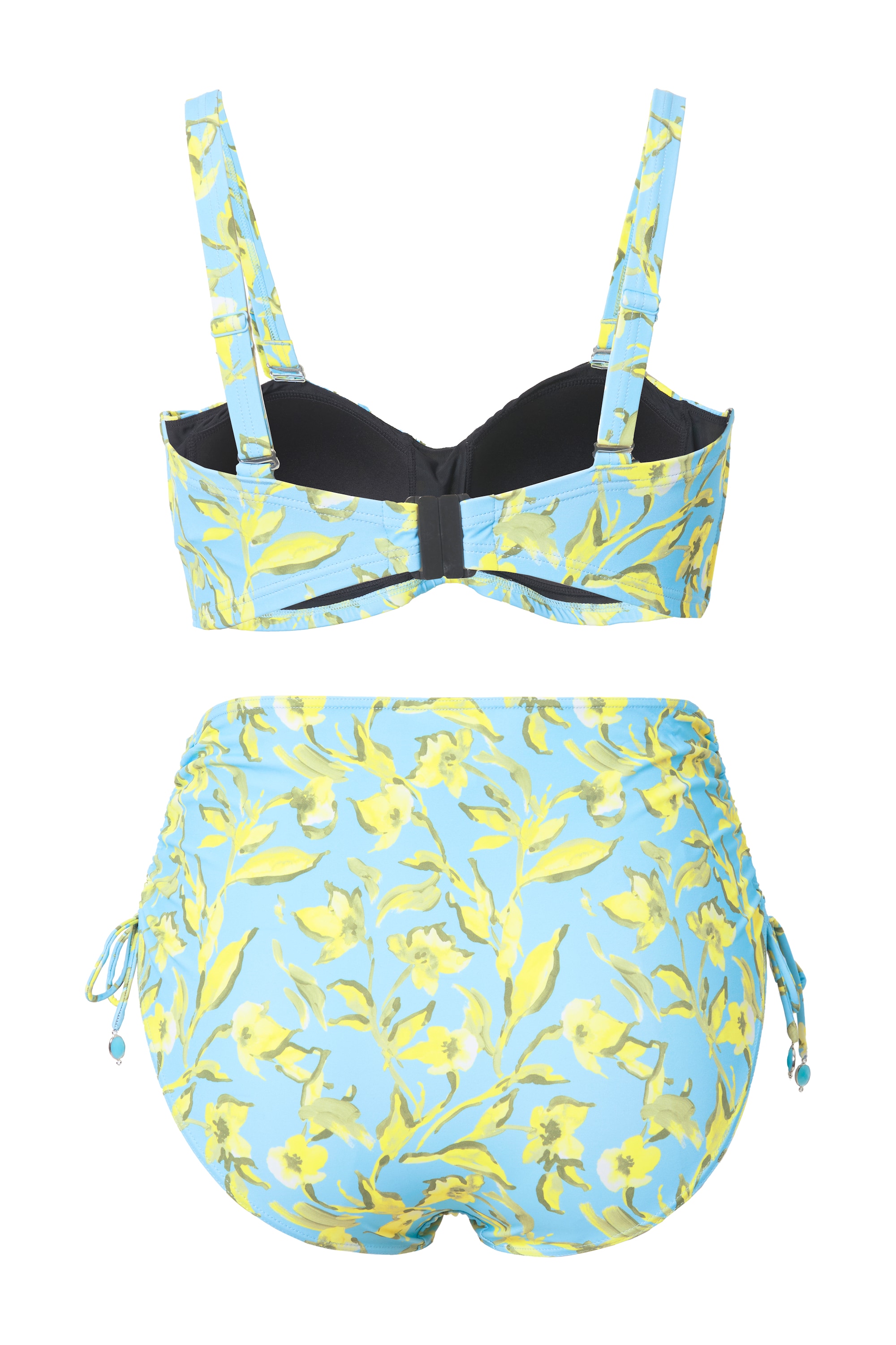 Ulla Popken Damen große Größen Bikini Blüten Zierbänder - Produktbild 1