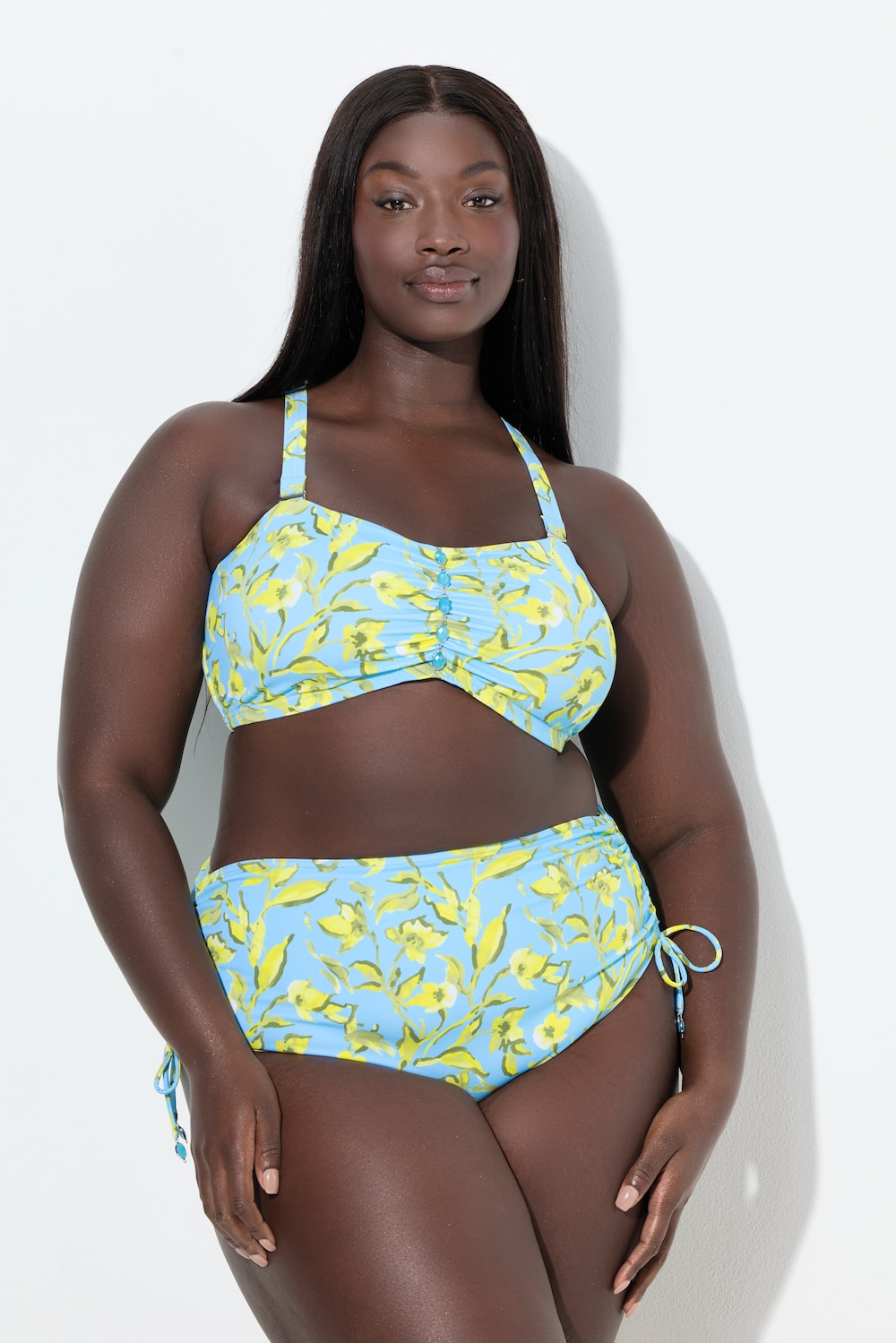 Große Größen Bikini, Damen, türkis, Größe: 50, Polyester/Elasthan, Ulla Popken