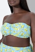 Bikini, flores, cintas decorativas, tirantes ajustables