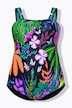 Badedragt, blomster, 4-stropper, softcups, , genbrugsmateriale