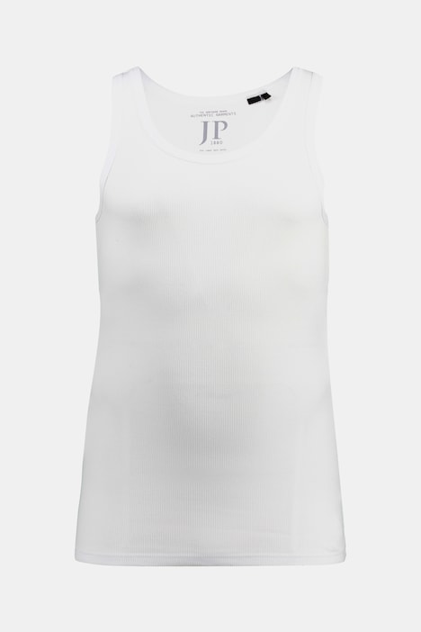 Ulla Popken Top Smanicato In Jersey A Costine – Scollo A Tunica Con Orli Non Rifiniti 830813