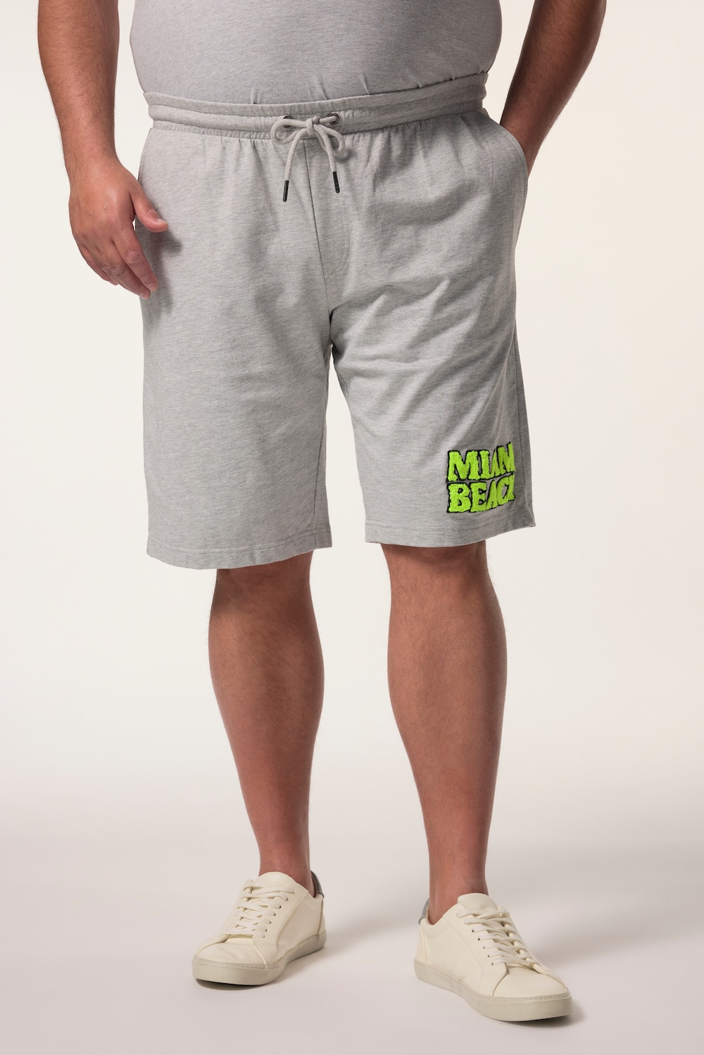 Men+ Sweatbermuda, Neon-Print, Elastikbund, bis 8 XL