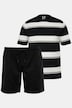JP1880 pyjamas, hjemmeklær, vannrett stripete skjorte, shorts, opp til 8 XL