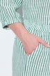 Culotte Rose van linnenmix, strepen, wijde pijpen, elastische tailleband