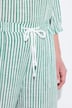 Culotte Rose van linnenmix, strepen, wijde pijpen, elastische tailleband