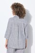 Tunica in misto lino a righe con collo da camicia e maniche a 3/4