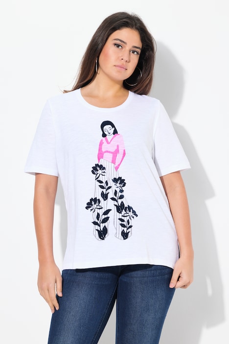 Flocked Short Sleeve Graphic Tee