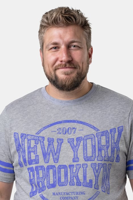 Men+ Schlafanzug Bauchfit, Zweiteiler, T-Shirt, Brustprint, Shorts, bis 8 XL