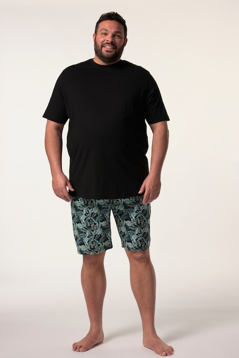 Men+ Schlafanzug, T-Shirt, gemusterte Shorts, bis 8 XL