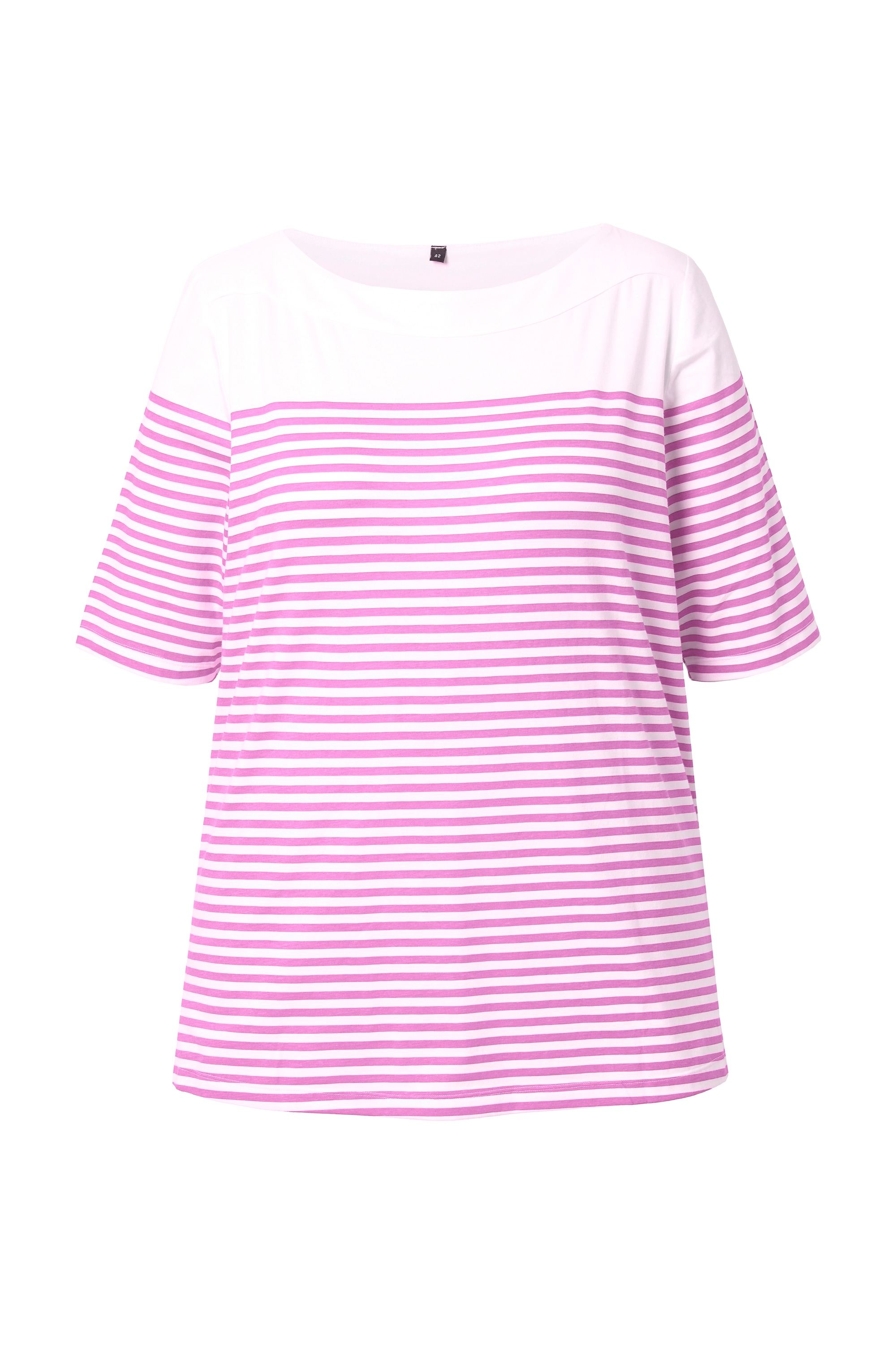 Ulla Popken Damen große Größen T Shirt Bretonringel U Boot Ausschnitt