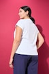 City Embroidered Cap Sleeve Tee