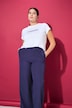 City Embroidered Cap Sleeve Tee