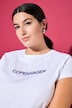 City Embroidered Cap Sleeve Tee