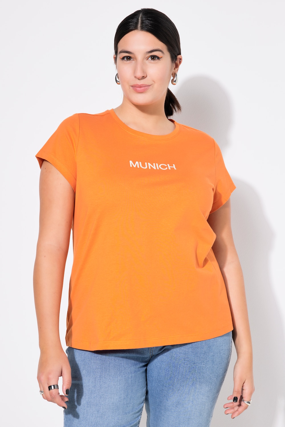Große Größen T-Shirt, Damen, orange, Größe: 42/44, Baumwolle, Studio Untold