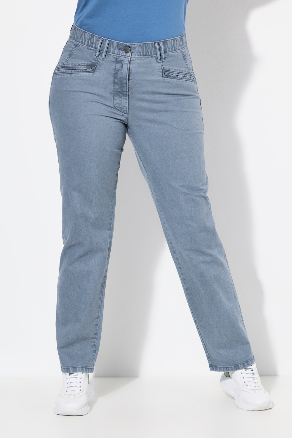 Große Größen Hose Mony, Damen, blau, Größe: 54, Baumwolle, Ulla Popken