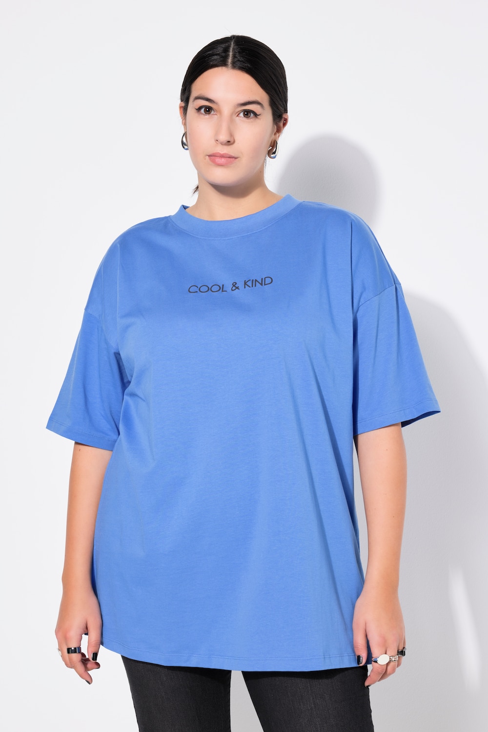 Große Größen Men-Shirt, Damen, blau, Größe: 46/48, Baumwolle, Studio Untold