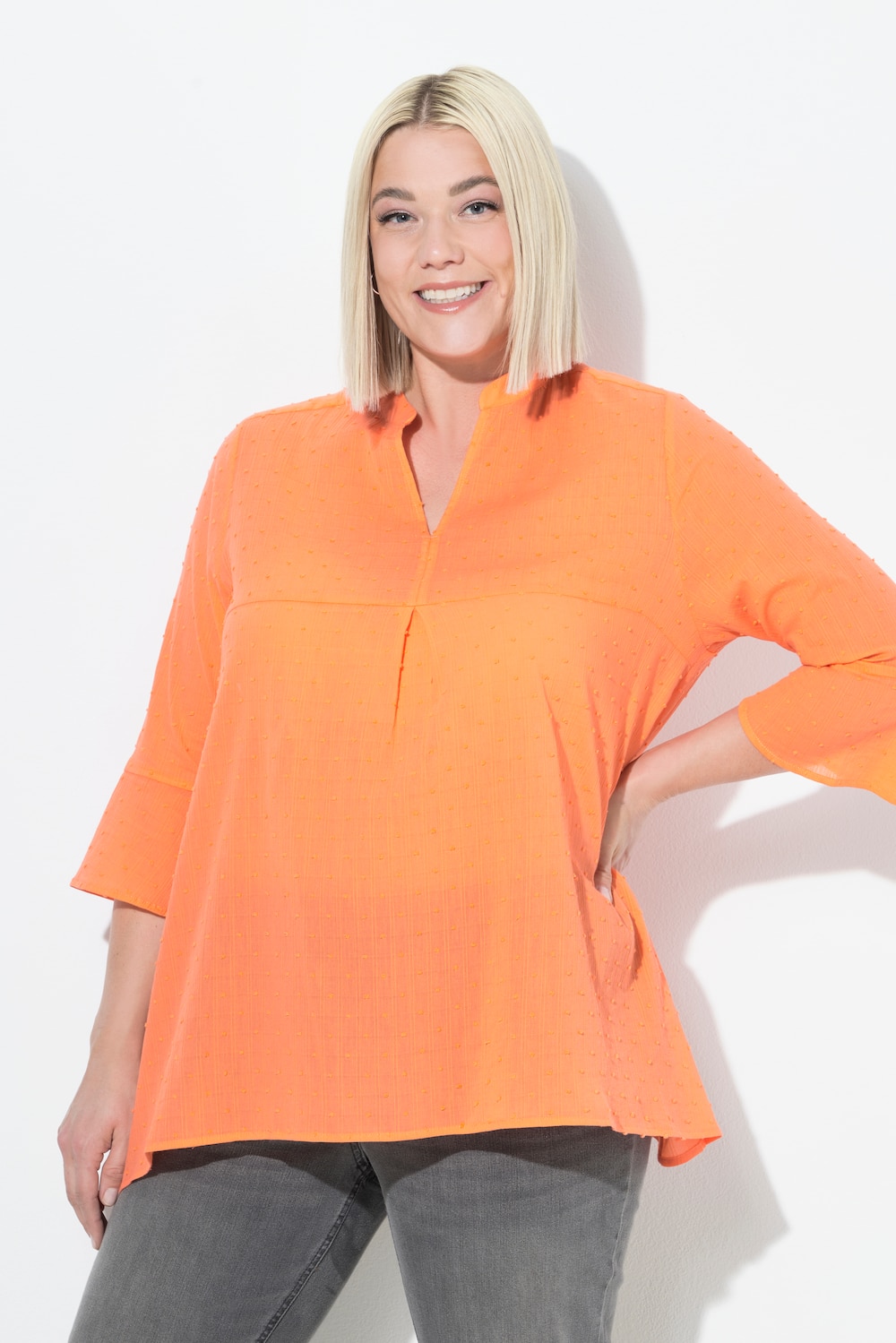 Große Größen Bluse, Damen, orange, Größe: 46/48, Baumwolle, Ulla Popken