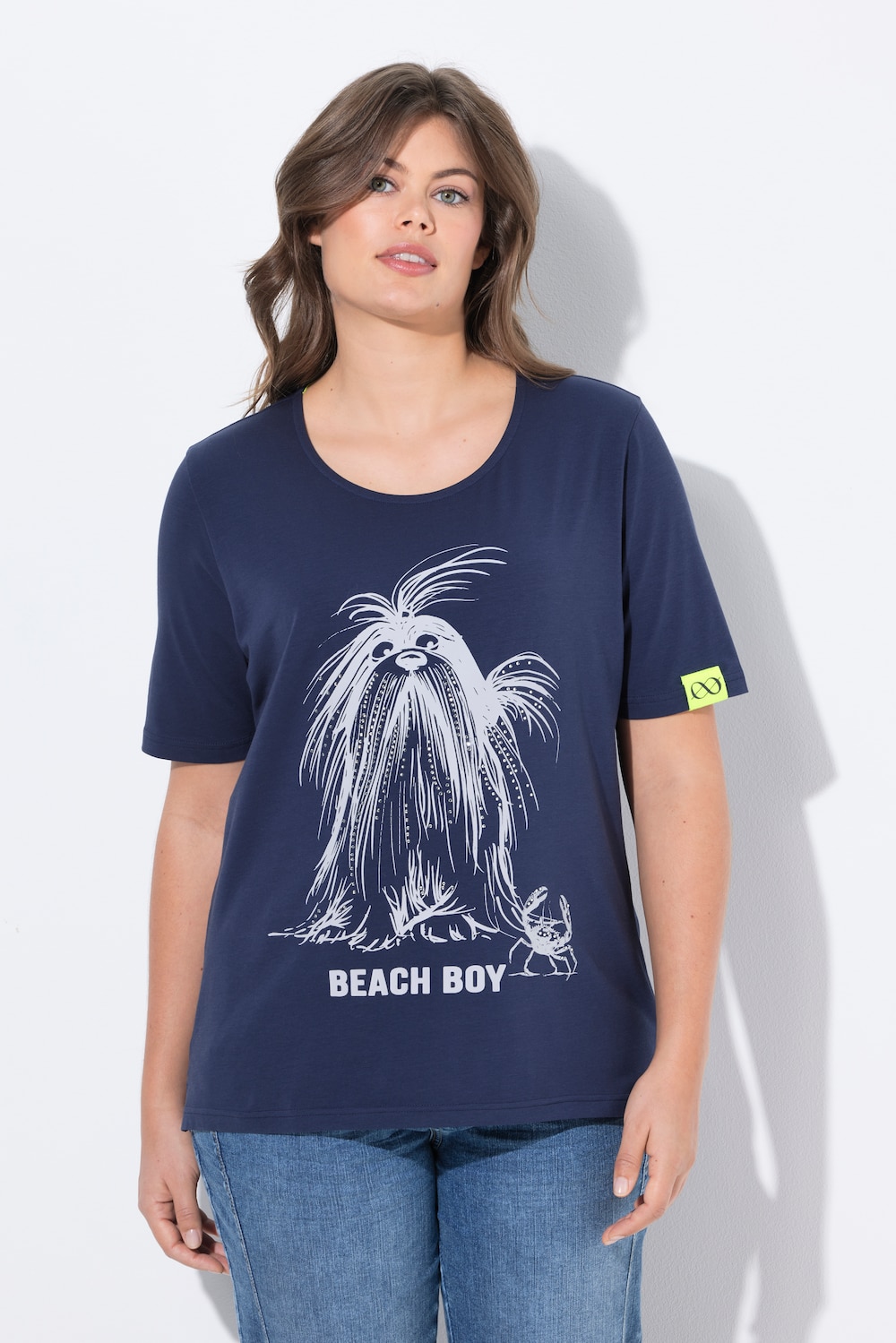 Große Größen T-Shirt, Damen, grau, Größe: 40/42, Baumwolle, LAURASON