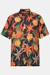 JP 1880-skjorte, halvermet, heldekkende trykk, skjult button-down-krage, opptil 8 XL