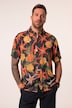 JP 1880-skjorte, halvermet, heldekkende trykk, skjult button-down-krage, opptil 8 XL