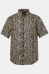Camisa JP1880, media manga, estampado completo, cuello abotonado, ajuste moderno, hasta la talla 8 XL
