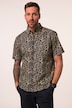 Camisa JP1880, media manga, estampado completo, cuello abotonado, ajuste moderno, hasta la talla 8 XL