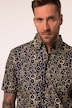 Camisa JP1880, media manga, estampado completo, cuello abotonado, ajuste moderno, hasta la talla 8 XL