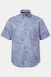 JP 1880 linmiks-skjorte, halvermet, heldekkende trykk, button-down-krage, moderne passform, opptil 8 XL