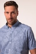 JP 1880 linmiks-skjorte, halvermet, heldekkende trykk, button-down-krage, moderne passform, opptil 8 XL