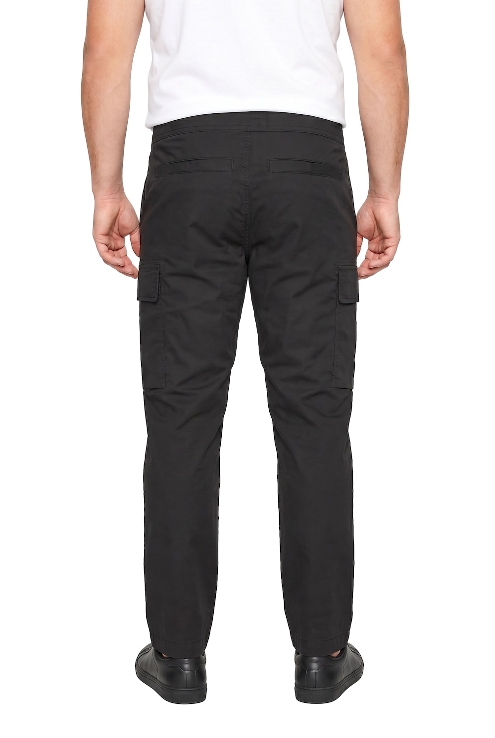 Stora storlekar Cargobyxa bellyfit, Her, svart, storlek: 54, Bomull, Men Plus
